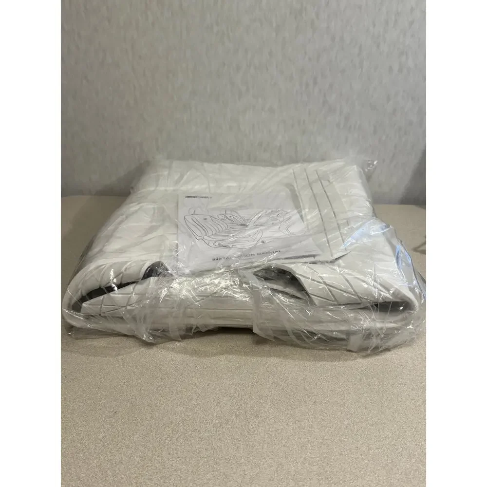 CAR PASS Heavy Duty Rubber Car Floor Mats All Weather White Universal Trim Fit